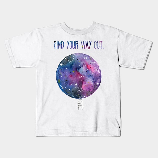 Find Your Way Out Kids T-Shirt by Tania Tania